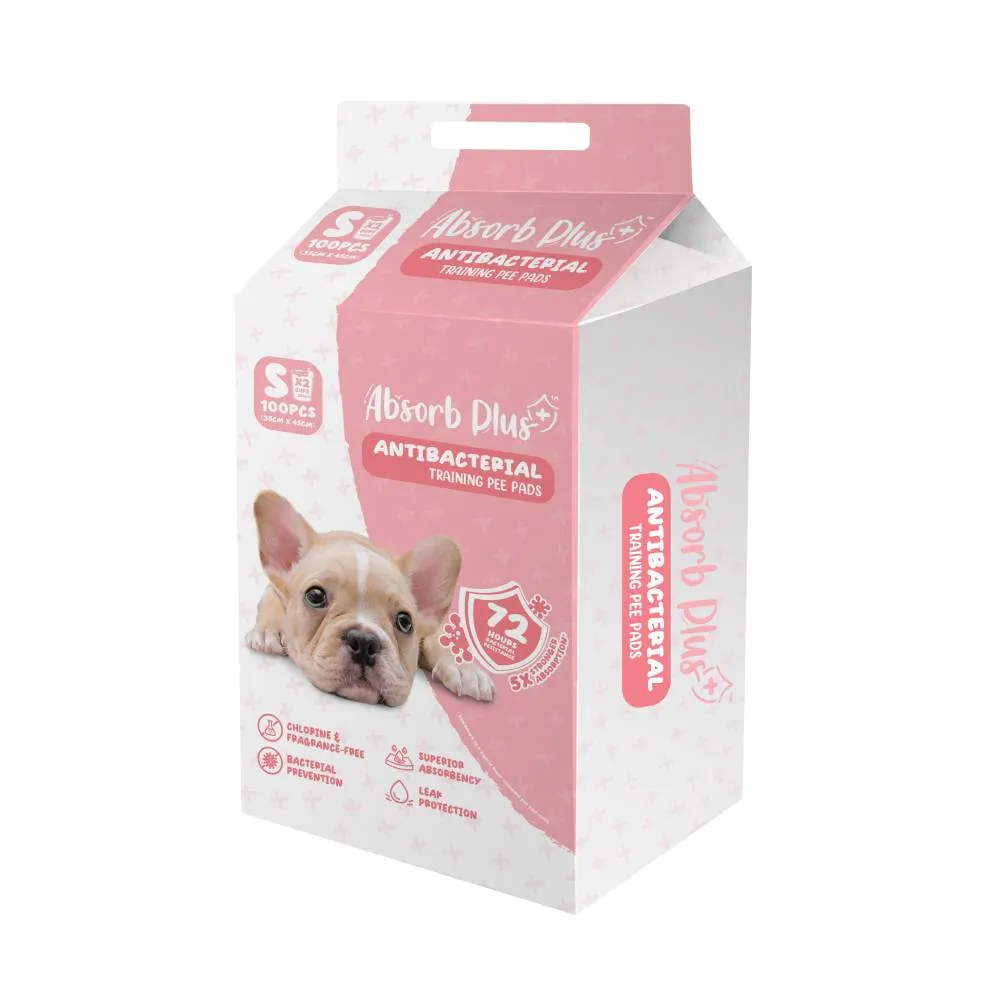 Absorb Plus Pet Sheets Antibacterial 35cm x 45cm - 100sheets dog training treats training clicker crate training set travel bowl portable water bottle