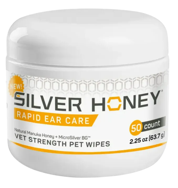 Absorbine Silver Honey Dog & Cat Rapid Ear Care Pet Wipes 50ct. pig feed piglet nutrition pig food pellets pig vitamins pig treats