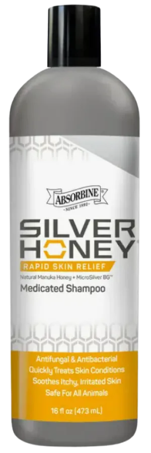 Absorbine Silver Honey Rapid Relief Medicated Shampoo 16oz pig feed piglet nutrition pig food pellets pig vitamins pig treats