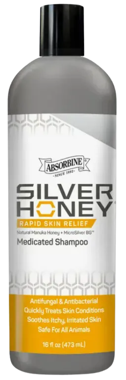 Absorbine Silver Honey Rapid Relief Medicated Shampoo 16oz pig feed piglet nutrition pig food pellets pig vitamins pig treats