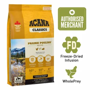 ACANA Freeze-Dried Coated Prairie Poultry Dry Dog Food freeze dried dog treats dog freeze snacks raw dog treat dehydrated dog food meat dog snack