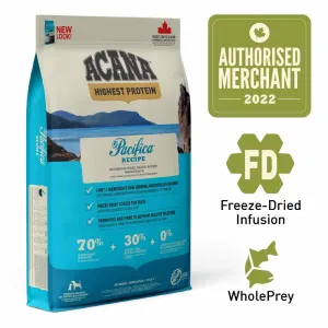 ACANA Regionals Pacifica Dry Dog Food freeze dried dog treats dog freeze snacks raw dog treat dehydrated dog food meat dog snack