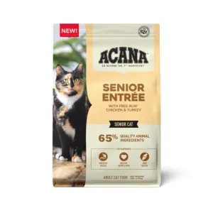 ACANA Senior Entre, Chicken, Turkey, and Duck, Dry Cat Food freeze dried dog food raw food for dogs dog freeze meal high protein dog food grain free freeze dog food