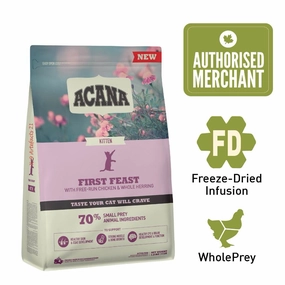 ACANA Freeze-Dried Coated First Feast Kitten Grain-Free Dry Cat Food kitten food wet kitten food kitten milk kitten treats grain free kitten food