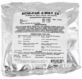 Acid-Pak 4-Way 2X Acidifier for Pigs, Calves, & Poultry puppy accessories new puppy gear puppy bed puppy blanket puppy grooming kit
