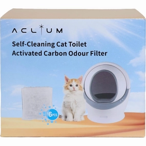 Aclium Self-Cleaning Cat Litter Box Activated Carbon Odor Filter 6pc kitten supplies kitten toys kitten food kitten litter box kitten bed