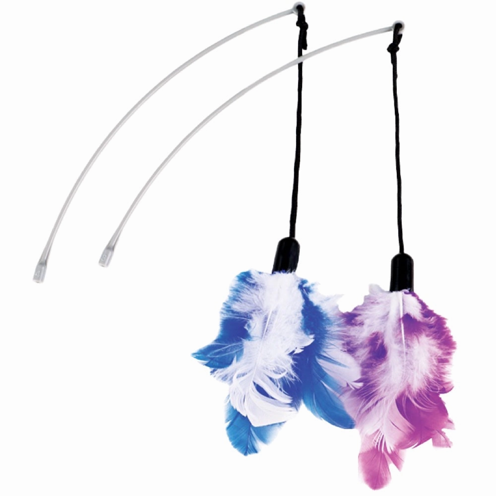 Aclium Spinning Tumbler With Teaser Cat Toy Replacement Feathers 2pc cat treats catnip grass for cats organic cat grass cat grass seeds