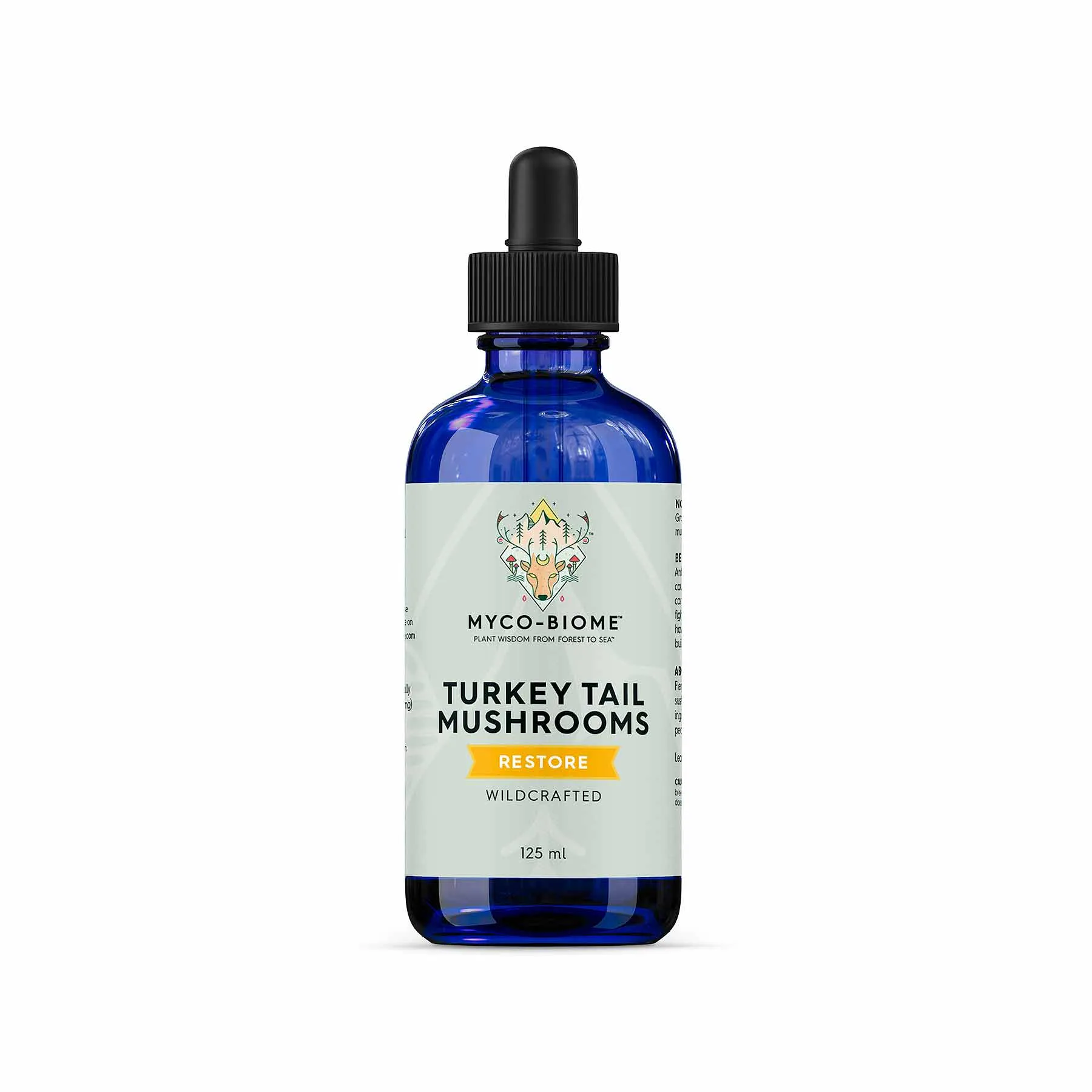 Adored Beast Apothecary Myco-Biome Medicinal Mushrooms - Turkey Tail Mushrooms | Liquid Triple Extract 125ml pig feed piglet nutrition pig food pellets pig vitamins pig treats