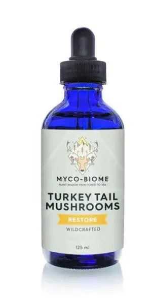 Adored Beast Apothecary Myco-Biome Medicinal Mushrooms - Turkey Tail Mushrooms | Liquid Triple Extract 59ml pig feed piglet nutrition pig food pellets pig vitamins pig treats