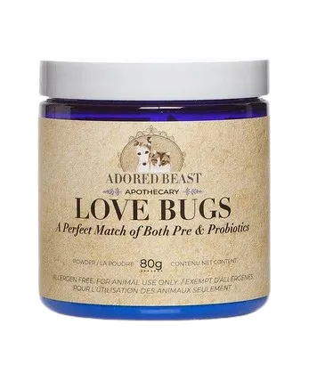 Adored Beast Apothecary Probiotics - Love Bugs Powder Blend 80g pig feed piglet nutrition pig food pellets pig vitamins pig treats