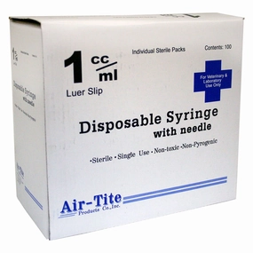 Air-Tite Syringes with Needles, 1cc, TB with 25g x 5/8" cat grooming cat shampoo cat conditioner cat comb cat grooming glove
