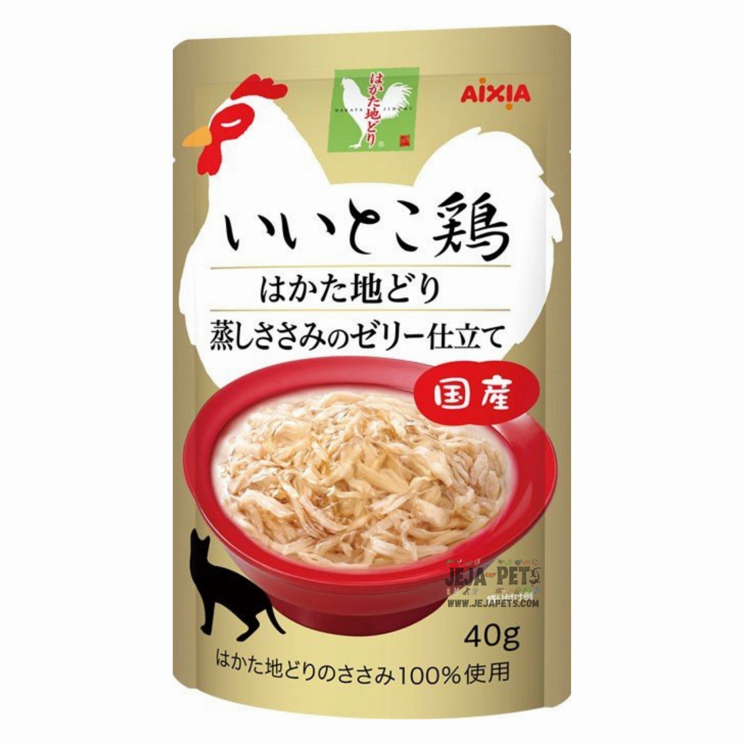 Aixia Iitoko Dori Hakata Jidori Steamed Chicken With Jelly Pouch Cat Food 40g x 12 cat snacks catnip treats healthy cat food cat reward treats low calorie cat food