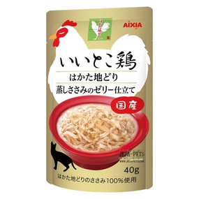 Aixia Iitoko Dori Hakata Jidori Steamed Chicken With Jelly Pouch Cat Food 40g x 12 dog travel bag car seat cover pet carrier for car training leash dog training whistle