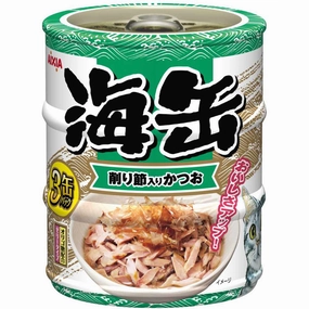 Aixia Umi-Can Mini Skipjack Tuna With Dried Skipjack Canned Cat Food 60g x 3 dry cat food cat treats grain free cat food kitten treats cat dental treats