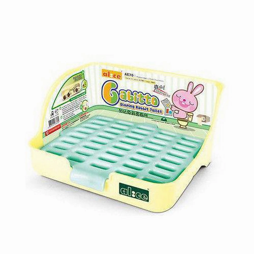 Alice Gabitto Sloping Rabbit Toilet Cream - Large (AE70) dog water fountain slow feeder automatic dog feeder gravity feeder dog food dispenser