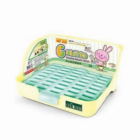Alice Gabitto Sloping Rabbit Toilet Cream - Large (AE70) dog water fountain slow feeder automatic dog feeder gravity feeder dog food dispenser