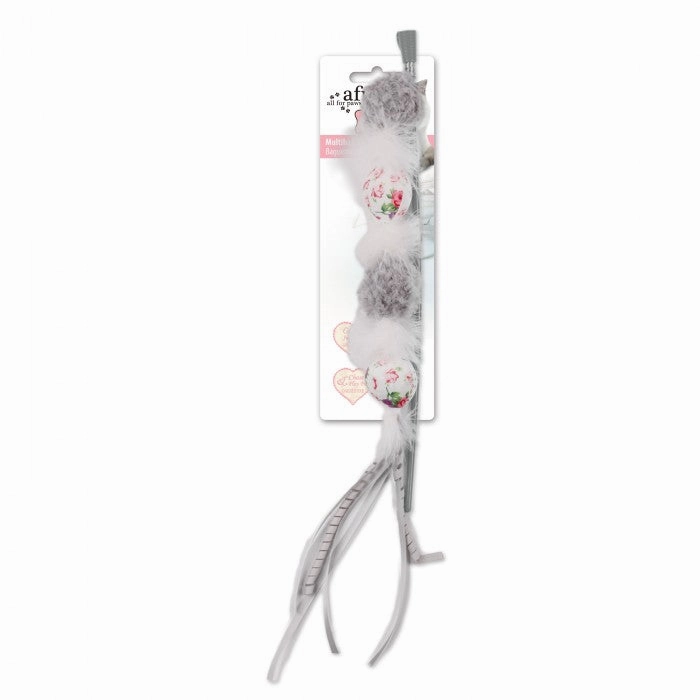 All For Paws Shabby Chic Multi Ball Wand Cat Toy cat accessories cat collar cat harness cat backpack cat ID tag