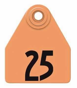 Allflex Global Numbered 2-Piece Ear Tags, 25 ct