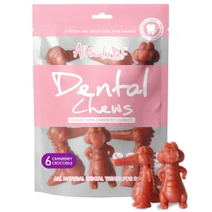Altimate Pet Cranberry Crocodile Dental Dog Treats 6pc no pull dog harness nylon dog leash dog walking set dog vest harness pet lead