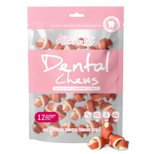 Altimate Pet Cranberry Knotted Bone Dental Dog Treats 12pc dog toys interactive dog toy plush dog toy dog rope toy squeaky toy