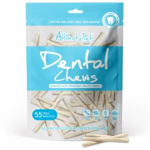 Altimate Pet Milk & Spearmint Mini Stick Dental Dog Treats 55pc no pull dog harness nylon dog leash dog walking set dog vest harness pet lead
