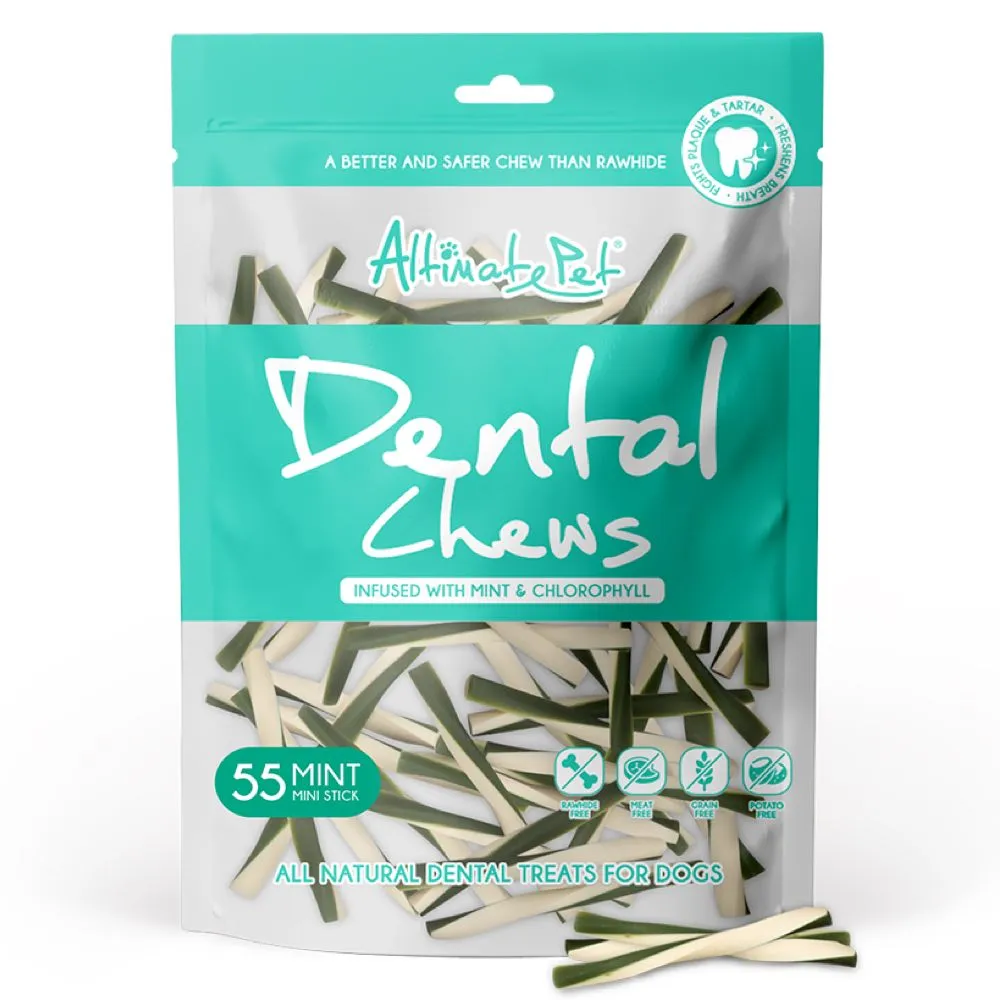 Altimate Pet Mint & Chlorophyll Mini Stick Dental Dog Treats 55pc no pull dog harness nylon dog leash dog walking set dog vest harness pet lead