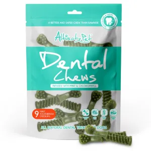 Altimate Pet Mint & Chlorophyll Toothbrush Medium Dental Dog Treats 9pc no pull dog harness nylon dog leash dog walking set dog vest harness pet lead