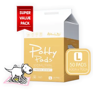 Altimate Pet Potty Pee Pads Antibacterial L 60cm x 90cm - 50pcs dog training treats training clicker crate training set travel bowl portable water bottle