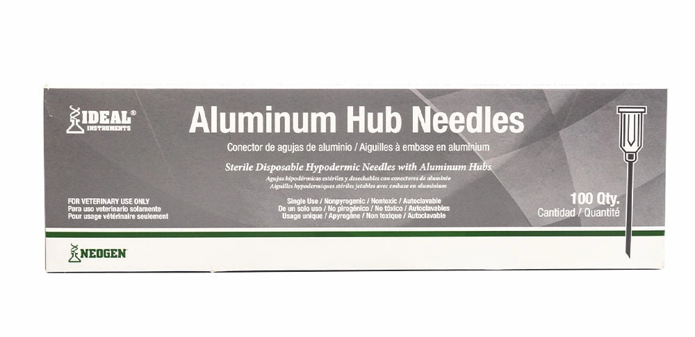 Aluminum Hub Needle 16g x 5/8", 100/box