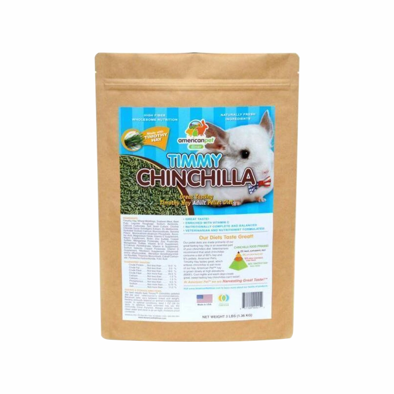 American Pet Diner Timmy Chinchilla Timothy Hay Adult Pellet Diet 3lb hamster food guinea pig food rabbit hay rodent treats mouse food