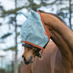 Amigo Horse Fly Mask with Ears, Aqua/Orange pet shampoo pet brush pet wipes pet scissors pets comb