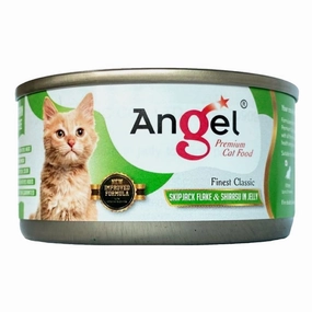 Angel Skipjack Flake & Shirasu in Jelly Canned Cat Food 80g dry cat food cat treats grain free cat food kitten treats cat dental treats