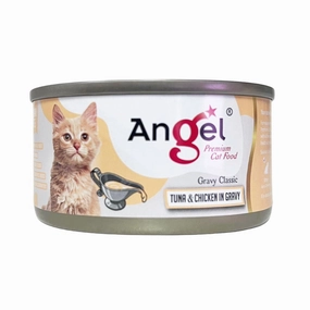 Angel Tuna & Chicken In Gravy Canned Cat Food 80g cat food cans soft cat food high protein cat food natural cat food senior cat food