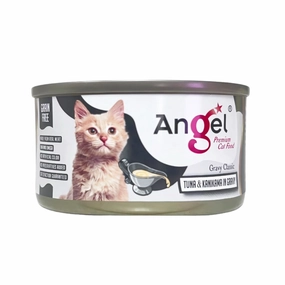 Angel Tuna & Kanikama In Gravy Canned Cat Food 80g dry cat food cat treats grain free cat food kitten treats cat dental treats