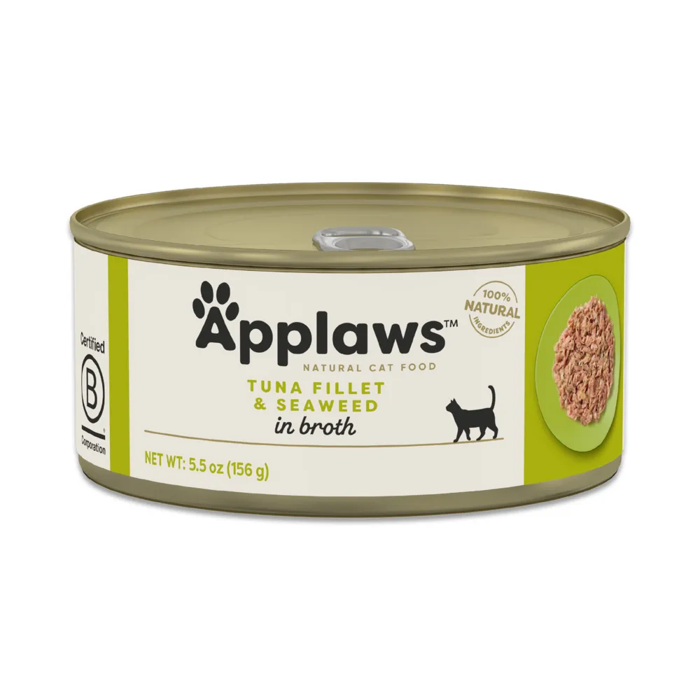 Applaws Natural Wet Cat Food Tuna with Seaweed in Broth cat calming diffuser cat stress relief anxiety cat treats cat relaxing spray pet mood aid