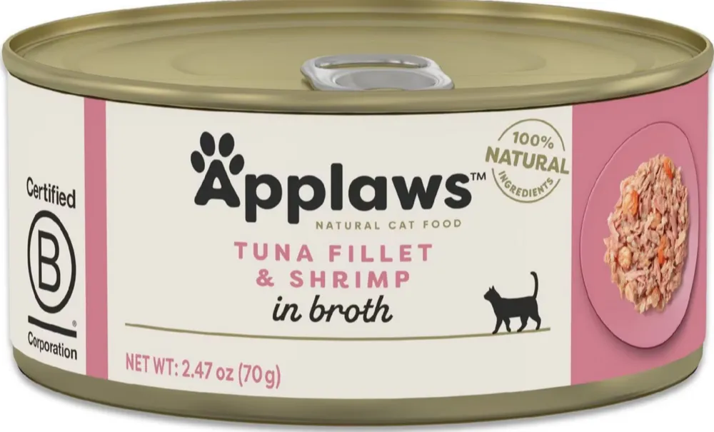 Applaws Natural Wet Cat Food Tuna with Shrimp in Broth cat calming diffuser cat stress relief anxiety cat treats cat relaxing spray pet mood aid