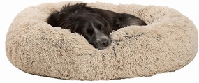 Arlee Shaggy Fur Donut Pet Bed, 39" x 11" cat grooming cat shampoo cat conditioner cat comb cat grooming glove