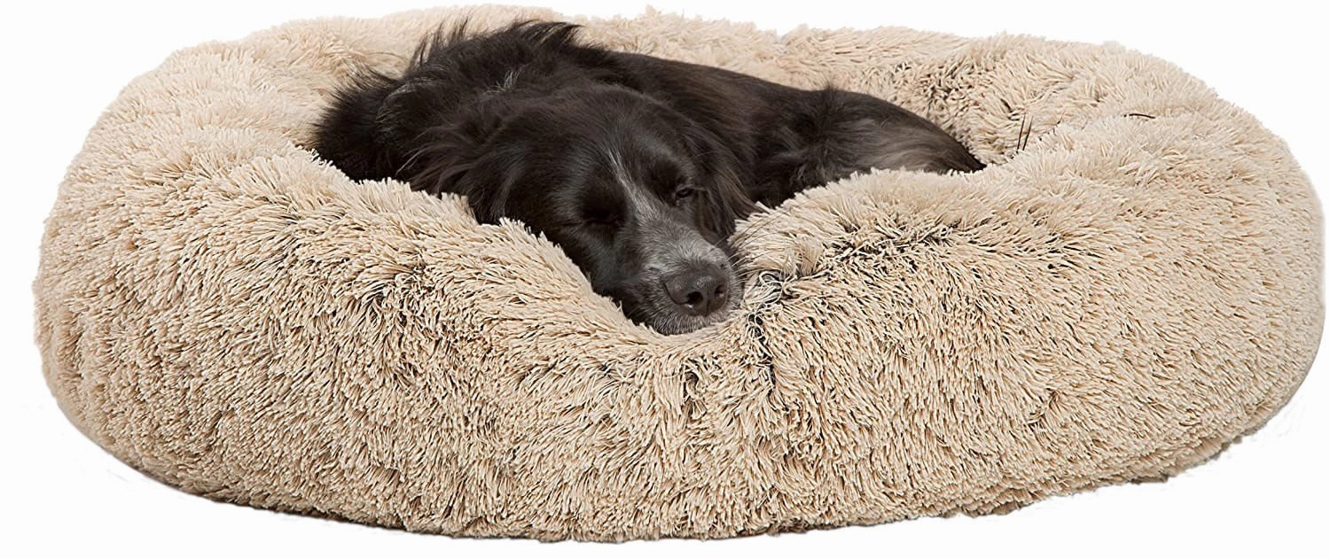 Arlee Shaggy Fur Donut Pet Bed, 39" x 11" cat grooming cat shampoo cat conditioner cat comb cat grooming glove