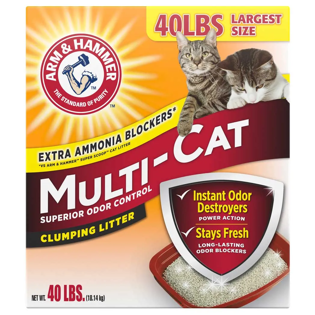 Arm & Hammer Multi-Cat Extra Strength Cat Litter cat supplies cat house cat tree cat feeder cat collar