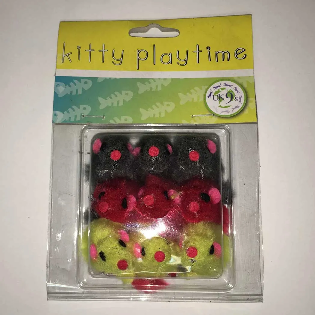 Assorted Color Furry Mice Cat Toys cat supplies cat house cat tree cat feeder cat collar