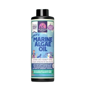 Austin & Kat Blanca's Marine Algae Oil 16oz Bottle pig feed piglet nutrition pig food pellets pig vitamins pig treats