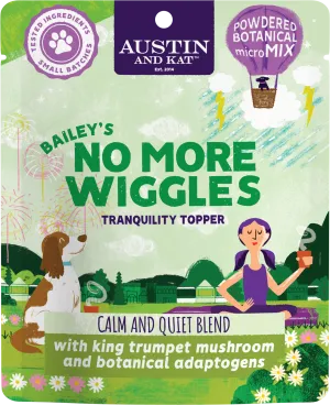 Austin and Kat Meal Enhancing Topper - Bailey's No More Wiggles Tranquility 77g Pouch pig feed piglet nutrition pig food pellets pig vitamins pig treats