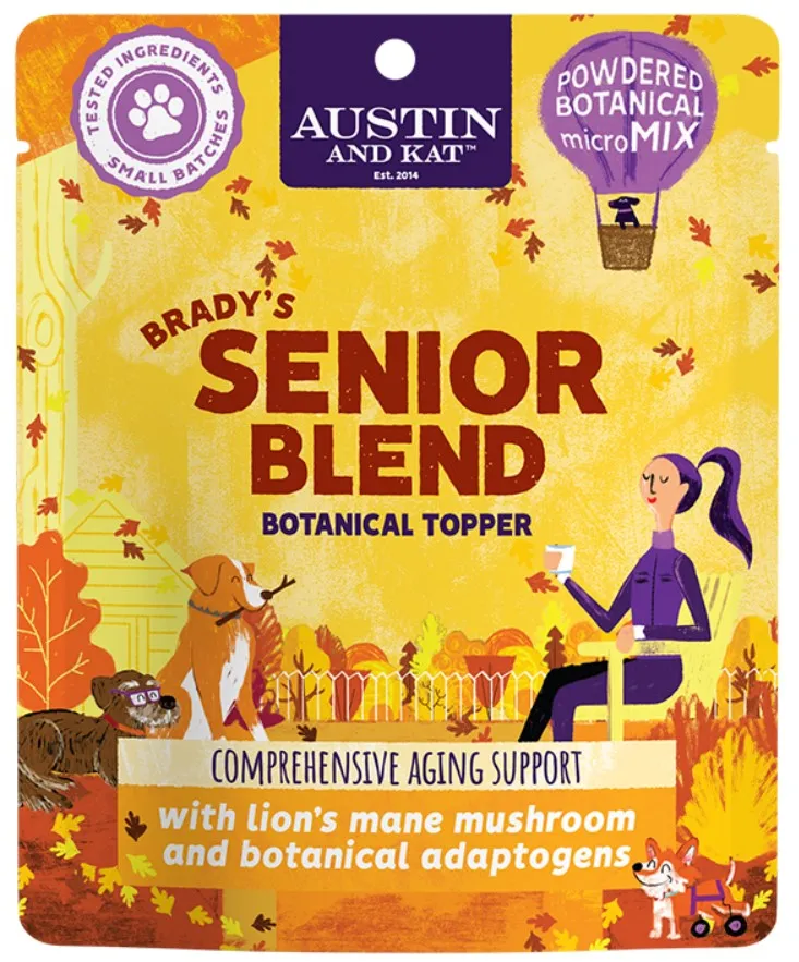 Austin and Kat Meal Enhancing Topper - Brady's Senior Blend 82g Pouch pig feed piglet nutrition pig food pellets pig vitamins pig treats