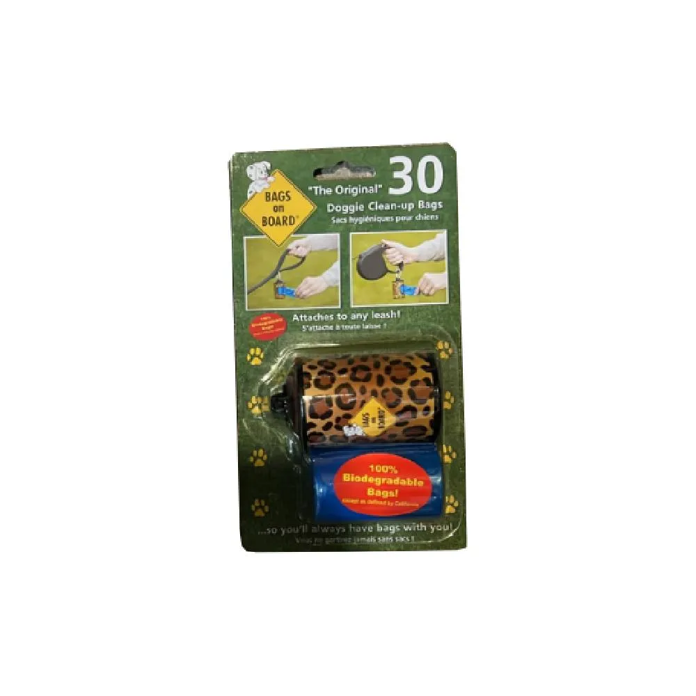 Bags on Board The Original Doggie Clean-up Leopard 30bags dog training treats training clicker crate training set travel bowl portable water bottle