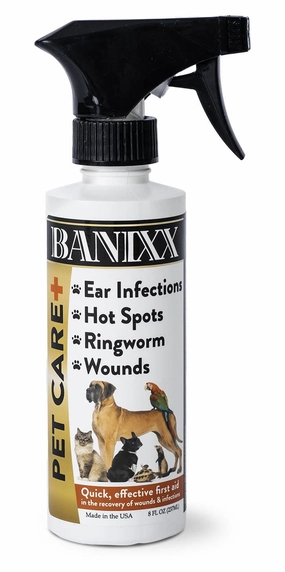 Banixx Pet Care First Aid Spray, 8 oz wet cat food canned food for cats gravy cat cans soft texture cat food wet pouches