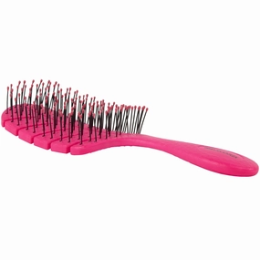 Bass Brushes Bio-Flex Detangling Hair Brush For Cats & Dogs (Pink) dog leash leather leash nylon leash long leash dog chain leash