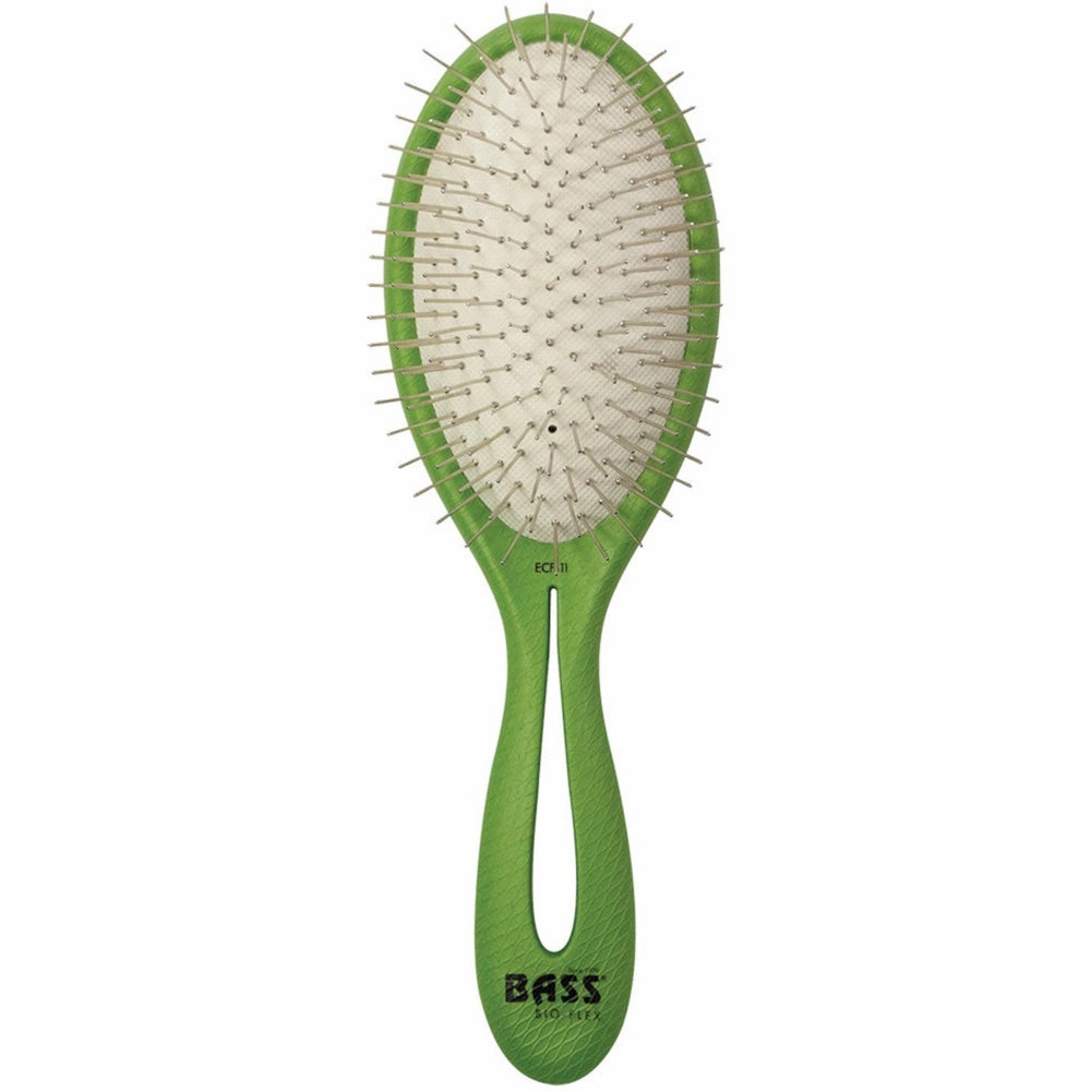 Bass Brushes Bio-Flex Style & Detangle Hair Brush For Cats & Dogs (Green) dog leash leather leash nylon leash long leash dog chain leash