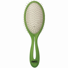 Bass Brushes Bio-Flex Style & Detangle Hair Brush For Cats & Dogs (Green) dog leash leather leash nylon leash long leash dog chain leash