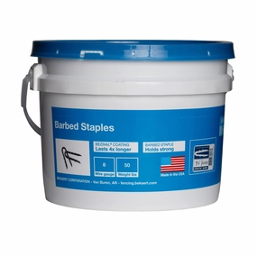 Bekaert 1.75" 8 ga Double Barbed Staples, 50 lb Bucket grooming tools dog brush cat nail clipper pets shampoo pet trimmer