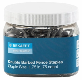 Bekaert 1.75" 8 ga Double Barbed Staples, 75 ct/jar grooming tools dog brush cat nail clipper pets shampoo pet trimmer